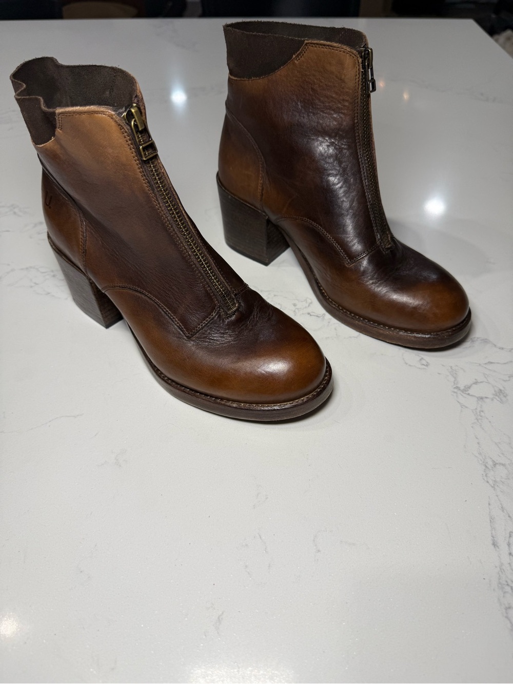 UNTAMED STREET BERKELEY burnt-caramel ankle boots 38 - Picture 8 of 16